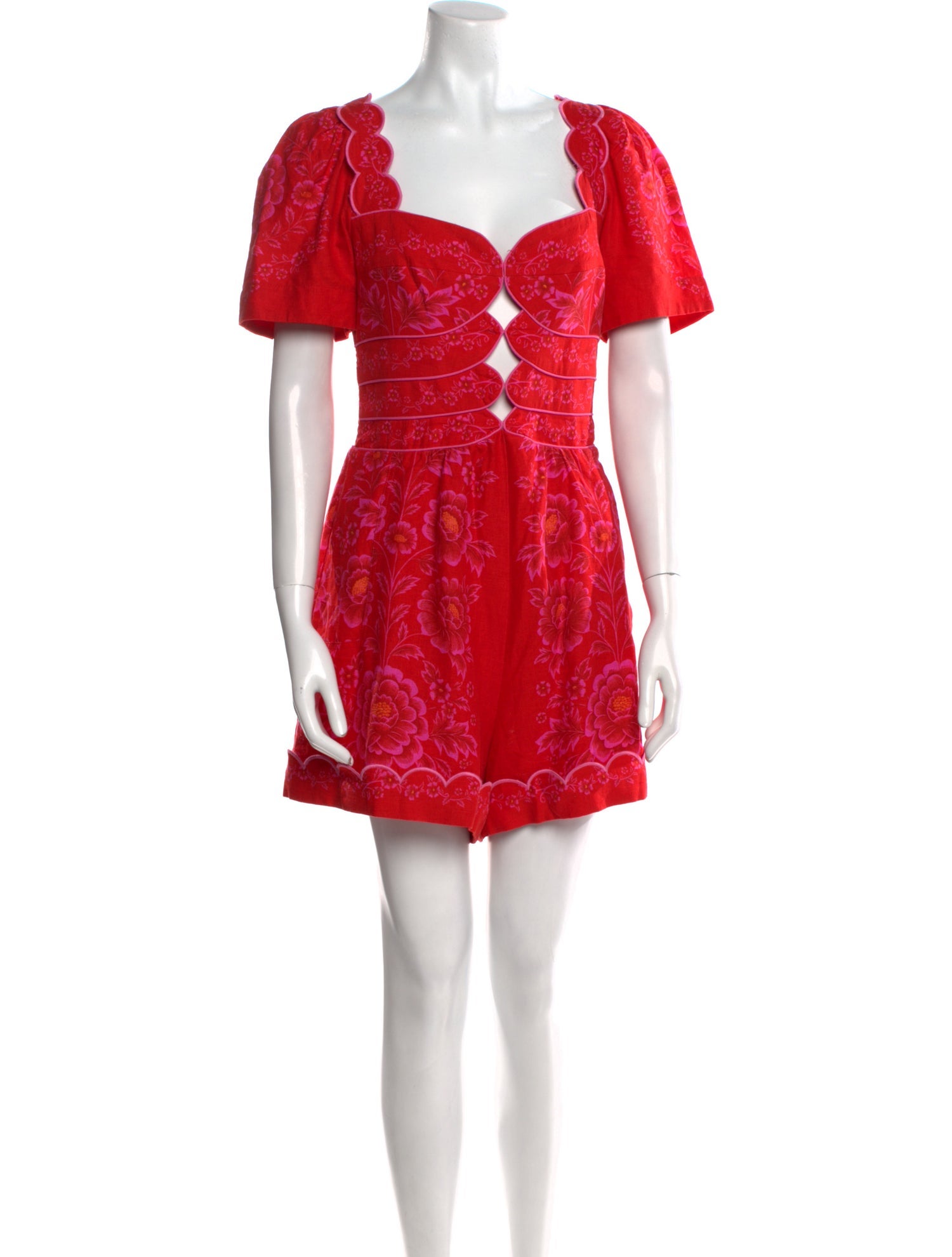 Farm Rio Linen V-Neck Romper